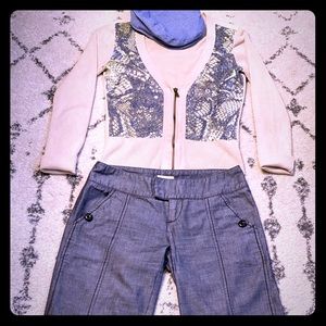 Ribbed Snakeskin Sweater